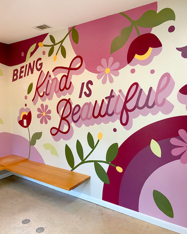 Being Kind is Beautiful mural by Steffi Lynn