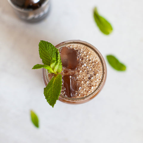 Mint cold brew with Ultra Coffee concentrate