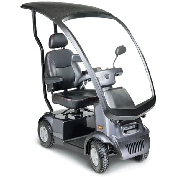 AFIKIM Afiscooter C4 All Terrain 4-Wheel Scooter With Hard Top Cover Dark Grey Color