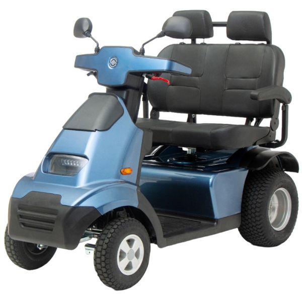 AFIKIM Afiscooter S4 4-Wheel Mobility Scooter Dual Seat Blue Color