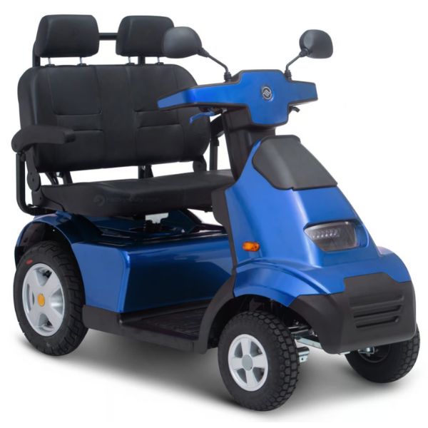 AFIKIM Afiscooter S4 4-Wheel Mobility Scooter Dual Seat Color Blue