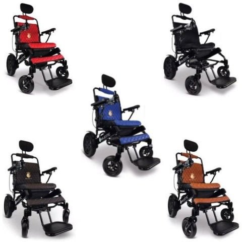 ComfyGo IQ-9000 In Five Cushion and Seat Colors on Black Frame