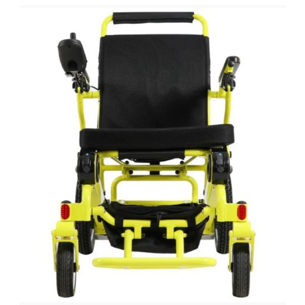 Eagle HD Bariatric Foldable Power Wheelchair in Yellow Front View