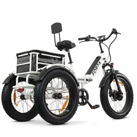 Go Bike Forza Electric Tricycle White rear right view