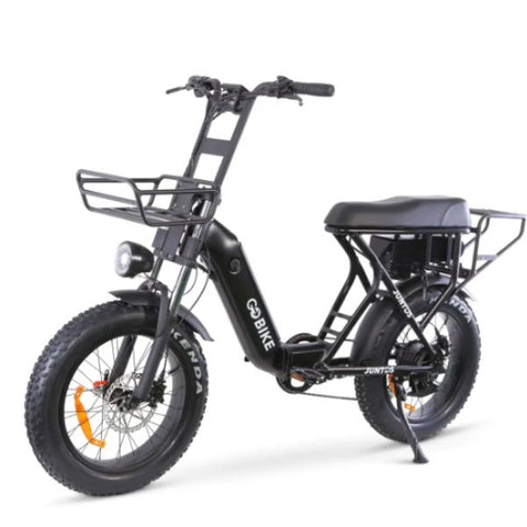 JUNTOS Foldable Step - Through Foldable Lightweight Electric Bike Black Left Front View