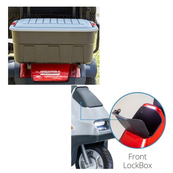 AFIKIM Afiscooter S4 4-Wheel Mobility Scooter Dual Seat Front and Back Storage