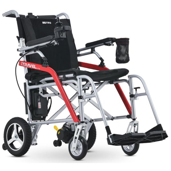 iTravel Lite Compact Power Wheelchair By Metro Mobility Silver Color Frame