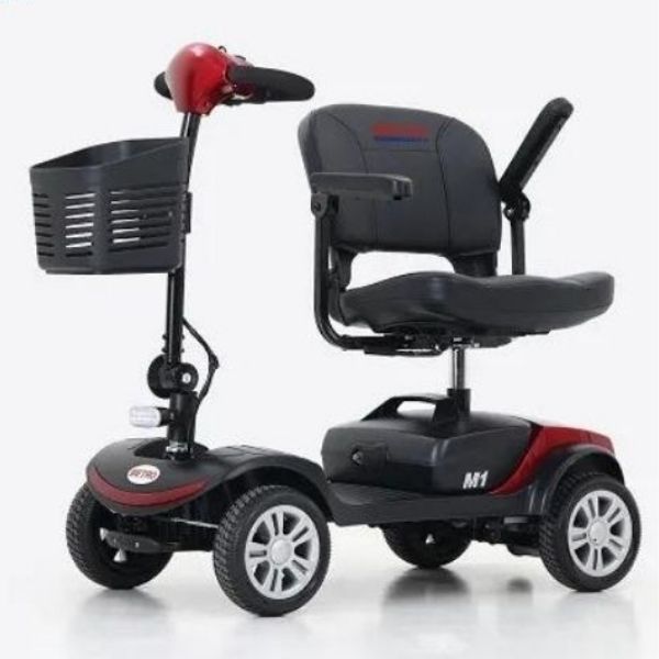 Metro Mobility M1 Portal 4-Wheel Mobility Scooter Red Armrest View