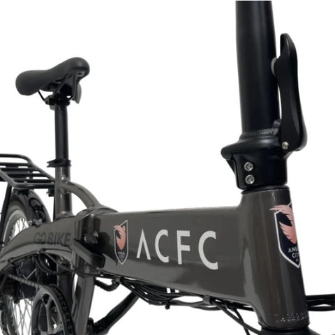 Official ACFC logo on the Go Bike Official ACFC Licensed FUTURO Foldable Lightweight Electric Bike