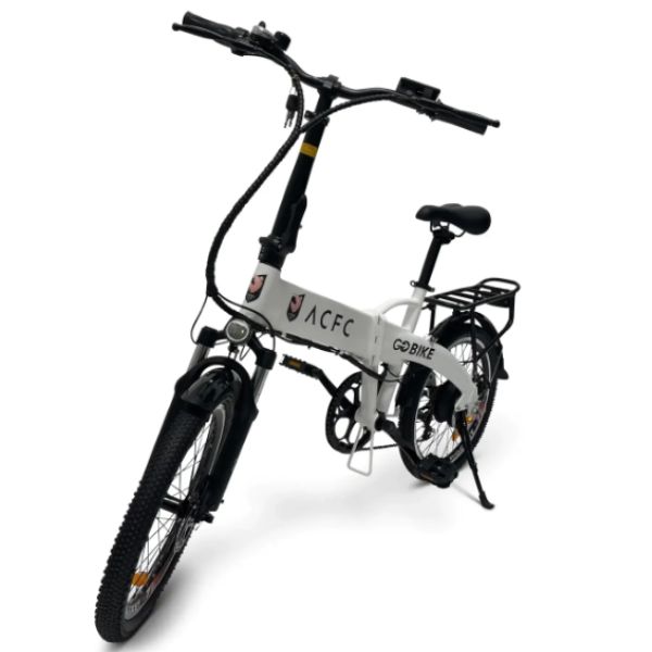 Go Bike Official ACFC Licensed FUTURO Foldable Lightweight Electric Bike Front View