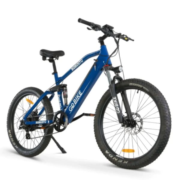 A robust electric mountain bike with a sleek design and powerful features.