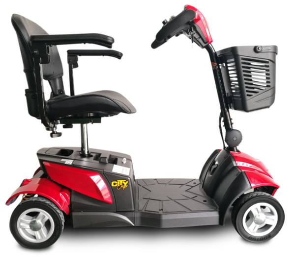 EV Rider CityCruzer 4 Wheel Mobility Scooter Red Color Right Side View