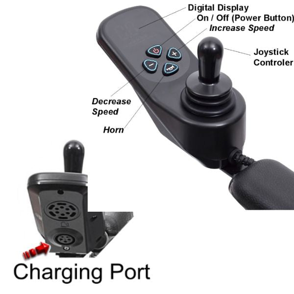 Oracle Lightweight Folding Electric Wheelchair's Digital Joystick