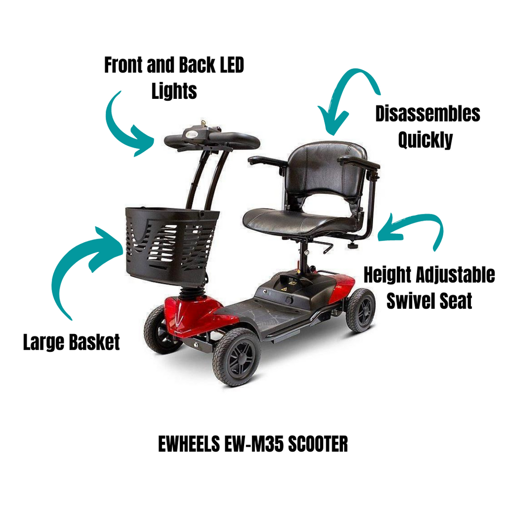 A sleek and modern electric scooter with a black frame and red accents. The scooter features a comfortable seat, handlebars with controls, and a digital display. It has a powerful motor and large wheels for a smooth ride.