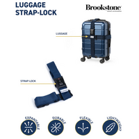 Brookstone 2 Way Luggage Strap Combo Lock