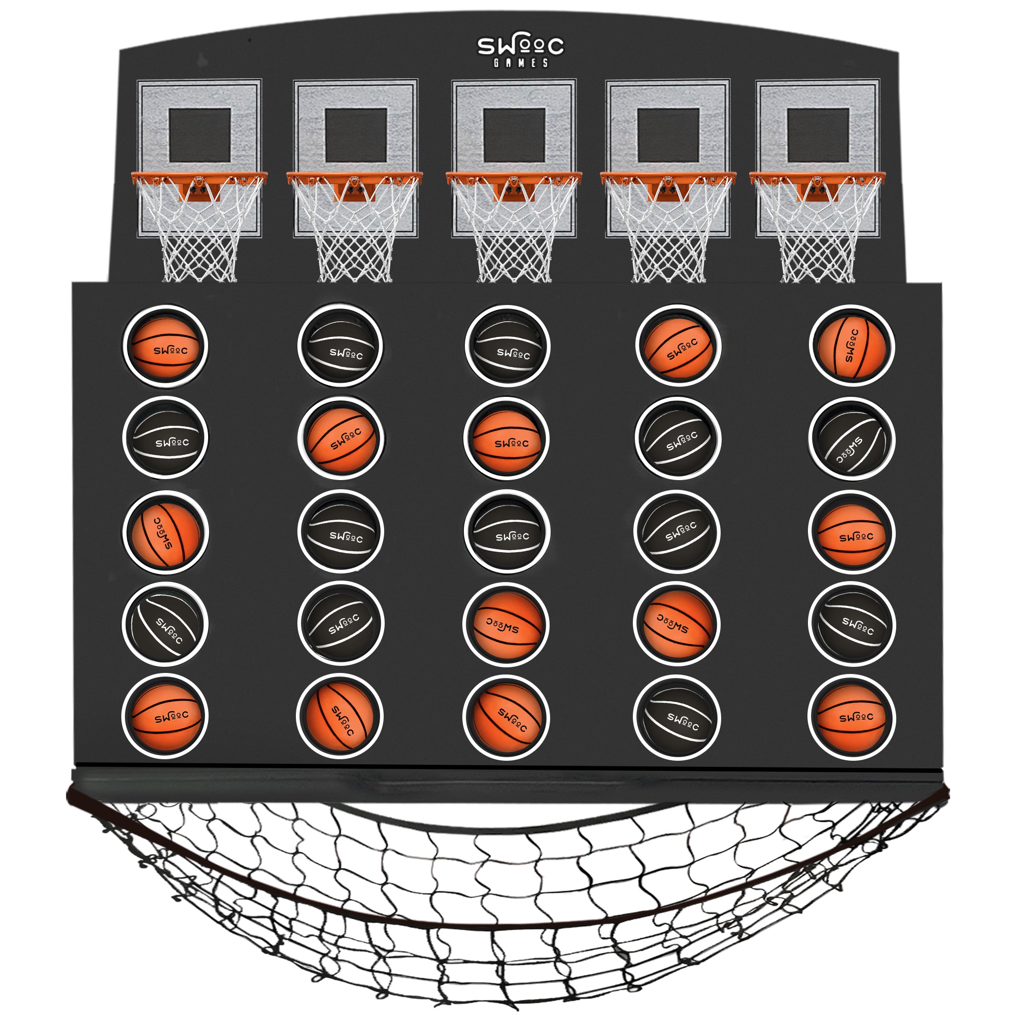 Low Post Lineup™ | Wall Mounted Basketball 4 In A Row