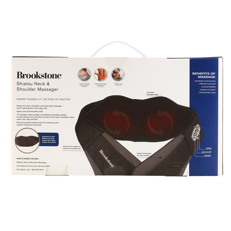 Brookstone Shiatsu Neck and Back Massager with Heat & Automated