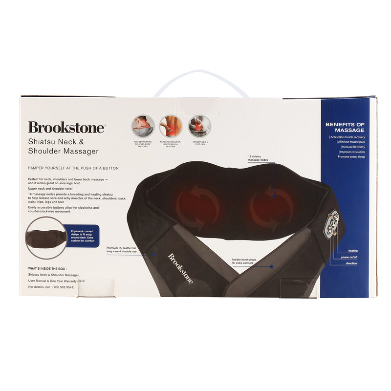 Brookstone Shiatsu Neck and Back Massager  Neck and back massager, Back  massager, Shiatsu