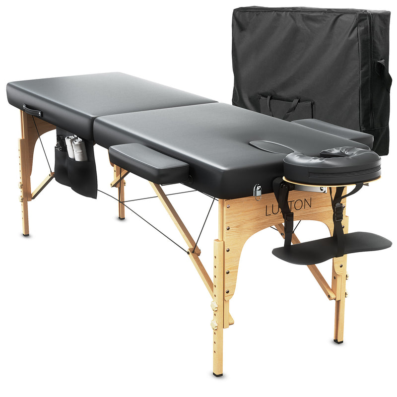 Luxton Home Premium Memory Foam Massage Table - Easy Set Up - Foldable & Portable