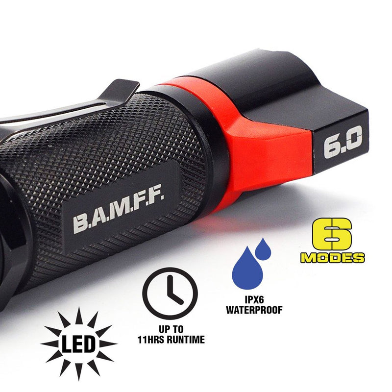 BAMFF 6.0 600 Lumens Dual LED Flashlight Rechargeable Brookstone