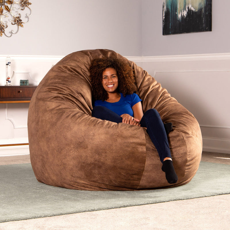 Leather bean bag chair