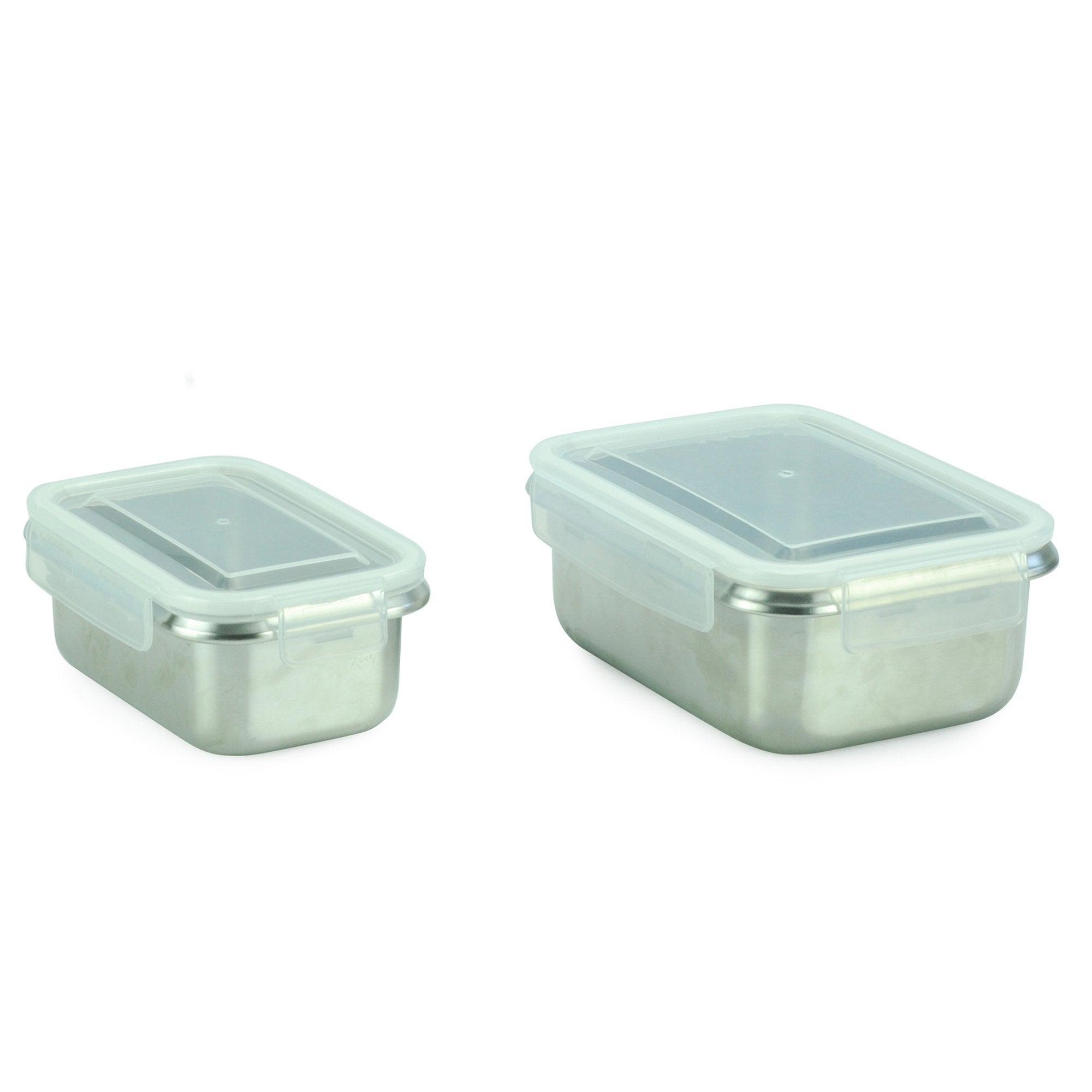 Minimal Stainless Steel Containers Set Brookstone