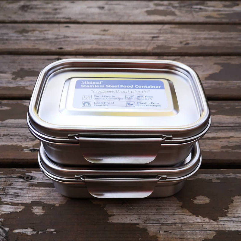 Metal Lunch Food Container, Stainless Steel Lunch Box Sealed Spill