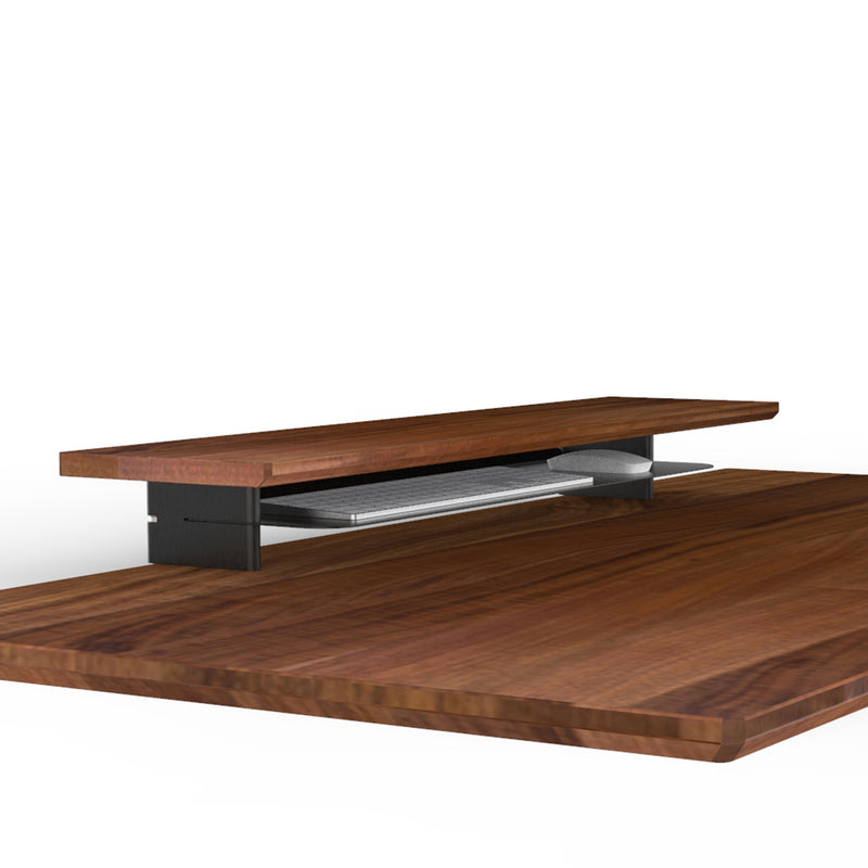 Solid Walnut Monitor Stand Desk Riser Brookstone