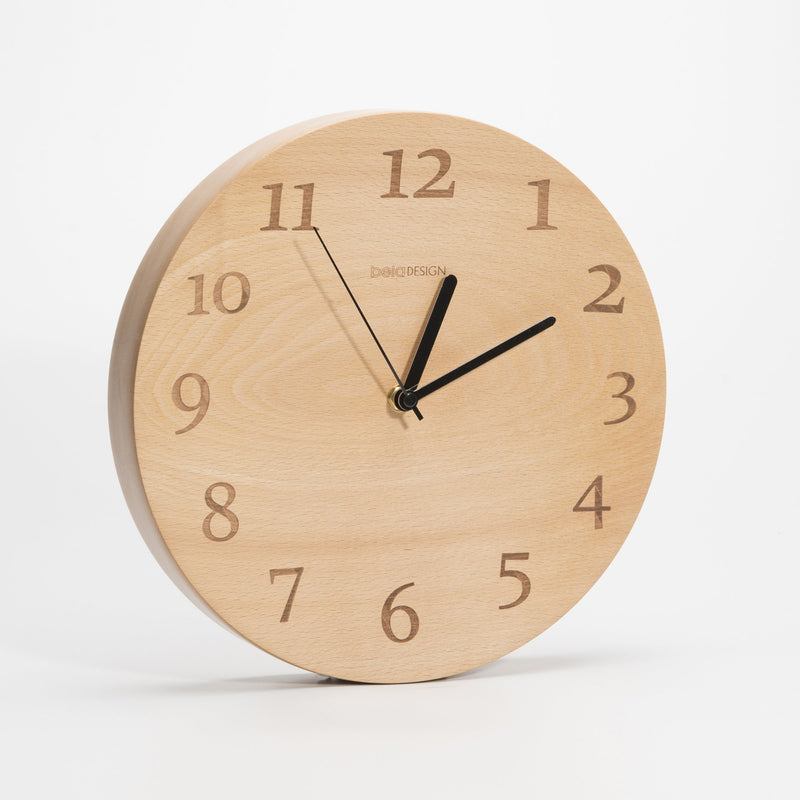 The Decent Living Germany Beech Wood Wall Clock Brookstone