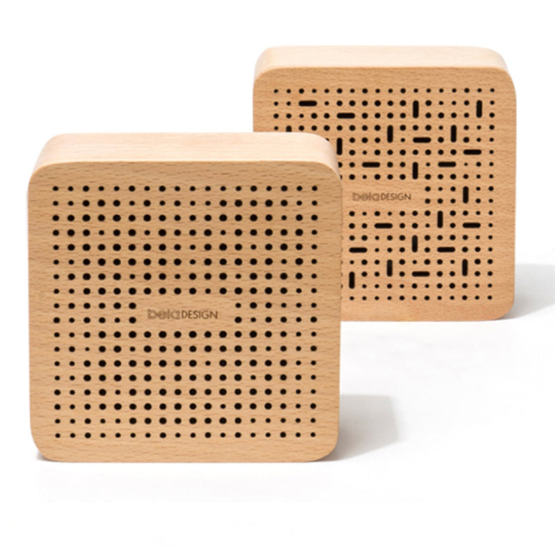 The Decent Living Germany Beech Wood Bluetooth Speaker Brookstone