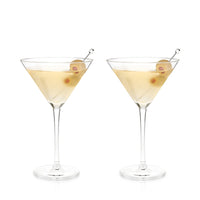 Viski Stemmed Crystal Martini Glasses