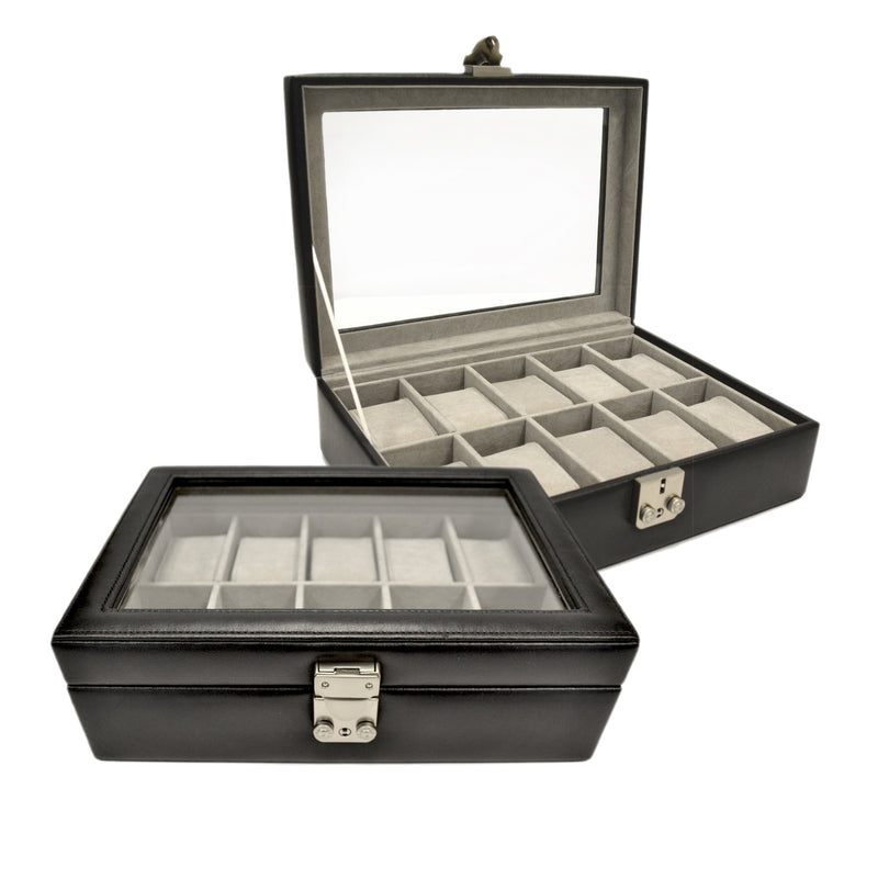 Royce Personalized Ten Slot Watch Box Brookstone