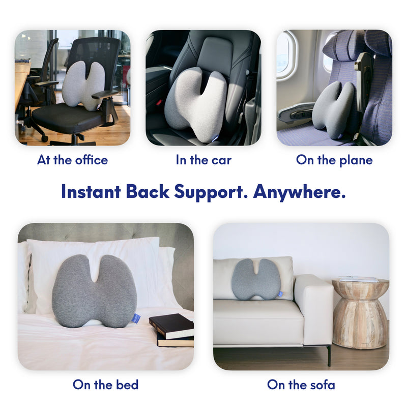 Inflatable Lumbar Pillow for Airplane Travel Lumbar Support Pillow for Car,  Office Chair Back Support Office Chair Back Support for Reducing Lower