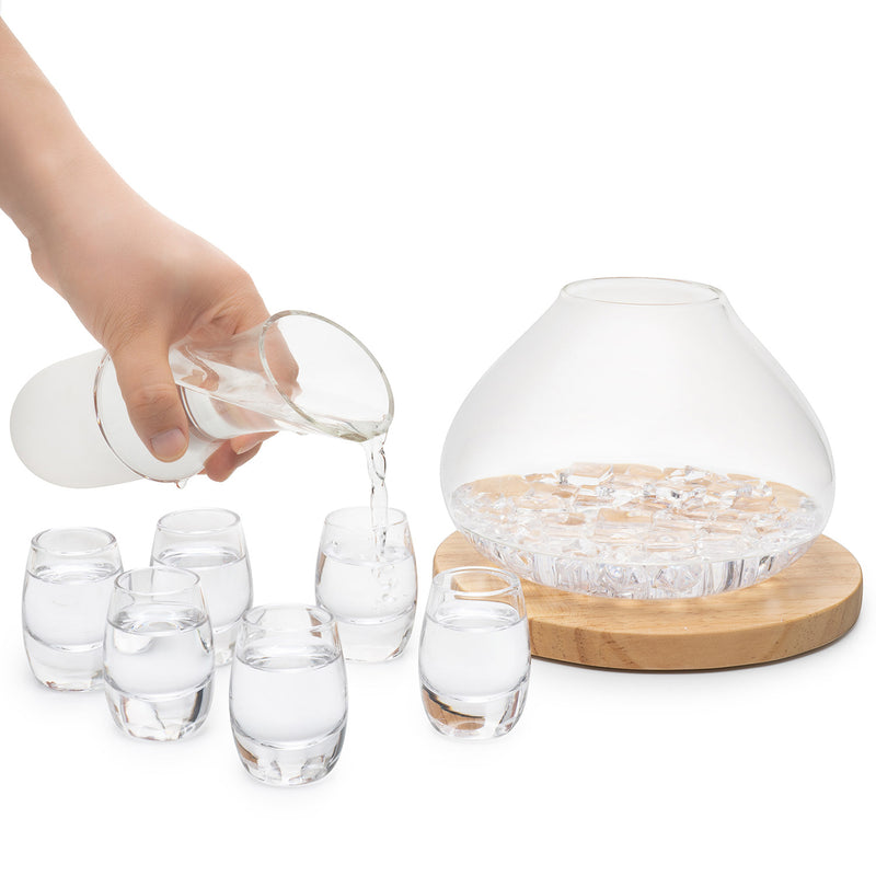 Cold Sake & Whisky Decanter Set, Glass Carafe