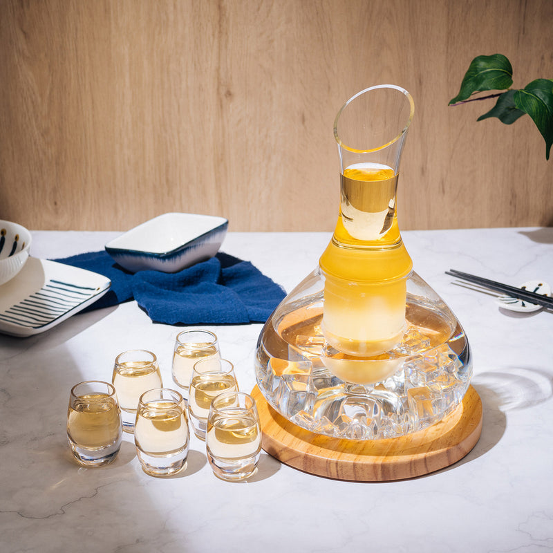 Cold Sake & Whisky Decanter Set, Glass Carafe