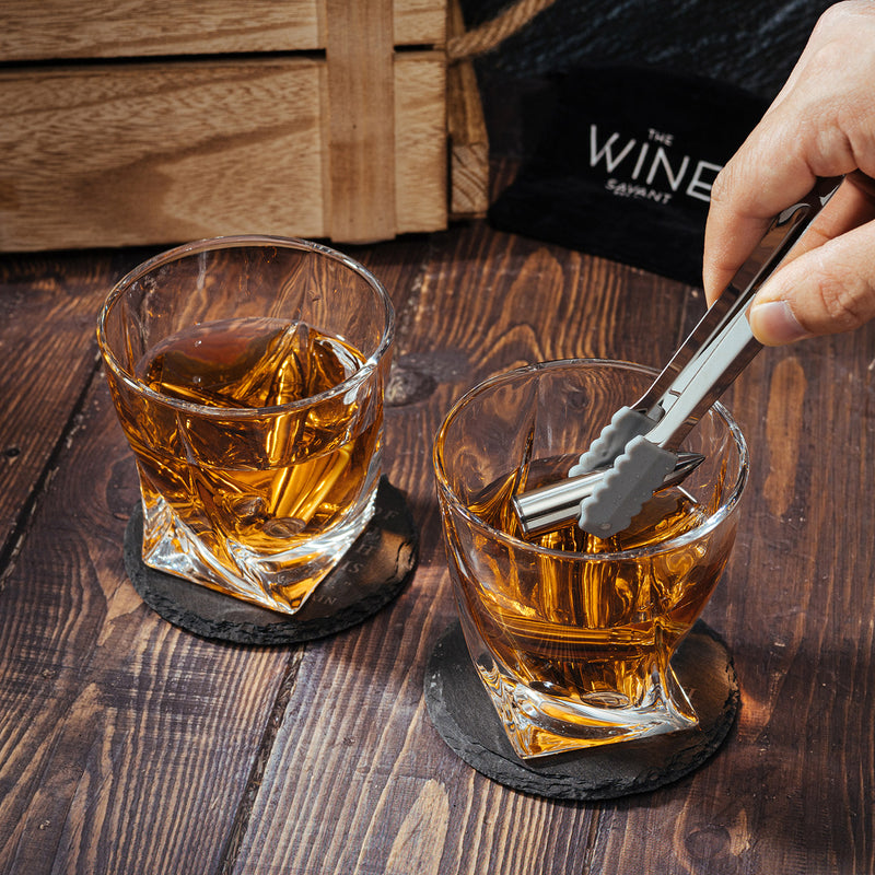 Bar Glass Set  Straight-Up Rocks Glasses with Customizable Sleeves –  Cobblestone Shoppes