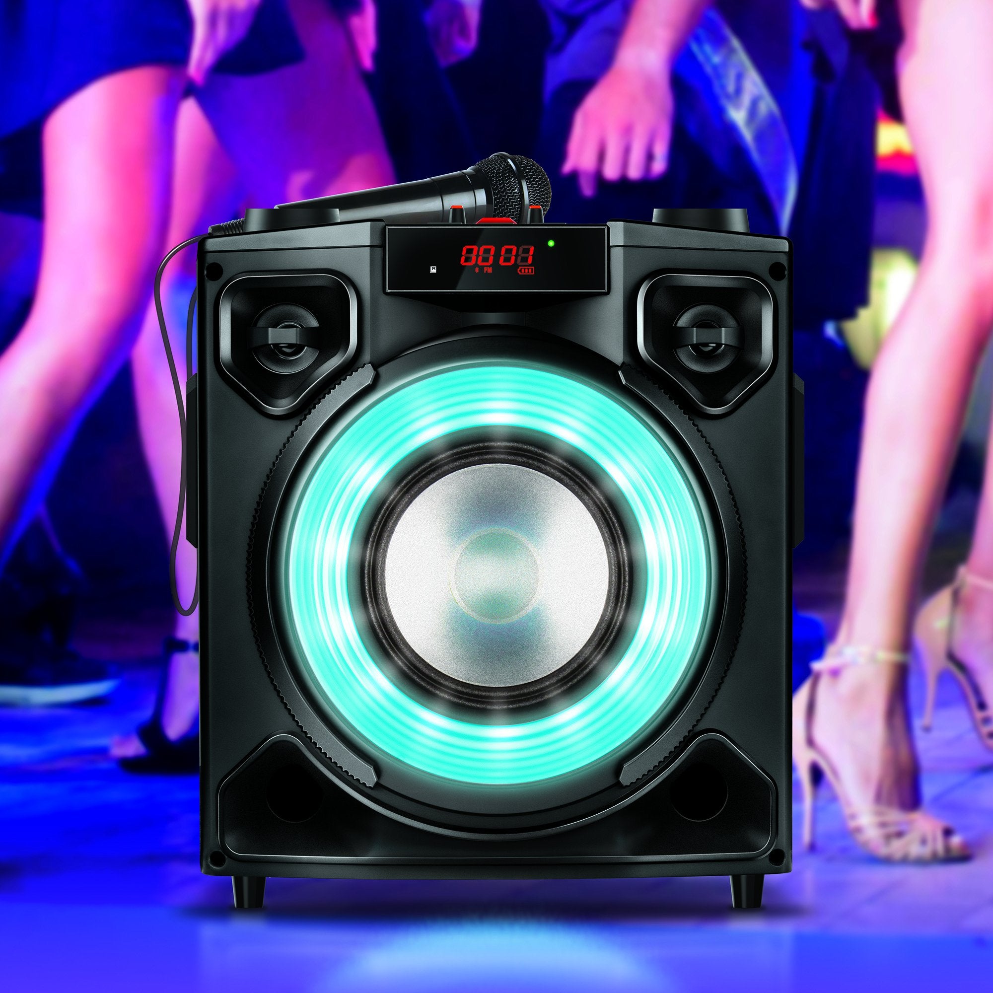 brookstone sonic boost party speaker