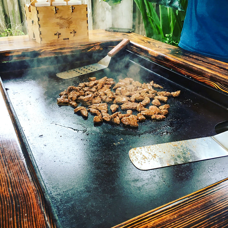 Backyard Hibachi Grill : Torched Cypress