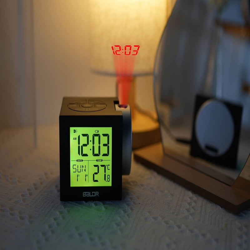 BALDR Projection Alarm Clock With Backlight Brookstone