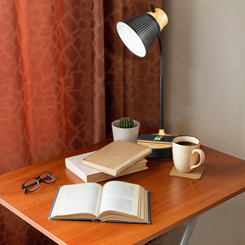 OttLite Wireless Charging LED Table Lamp