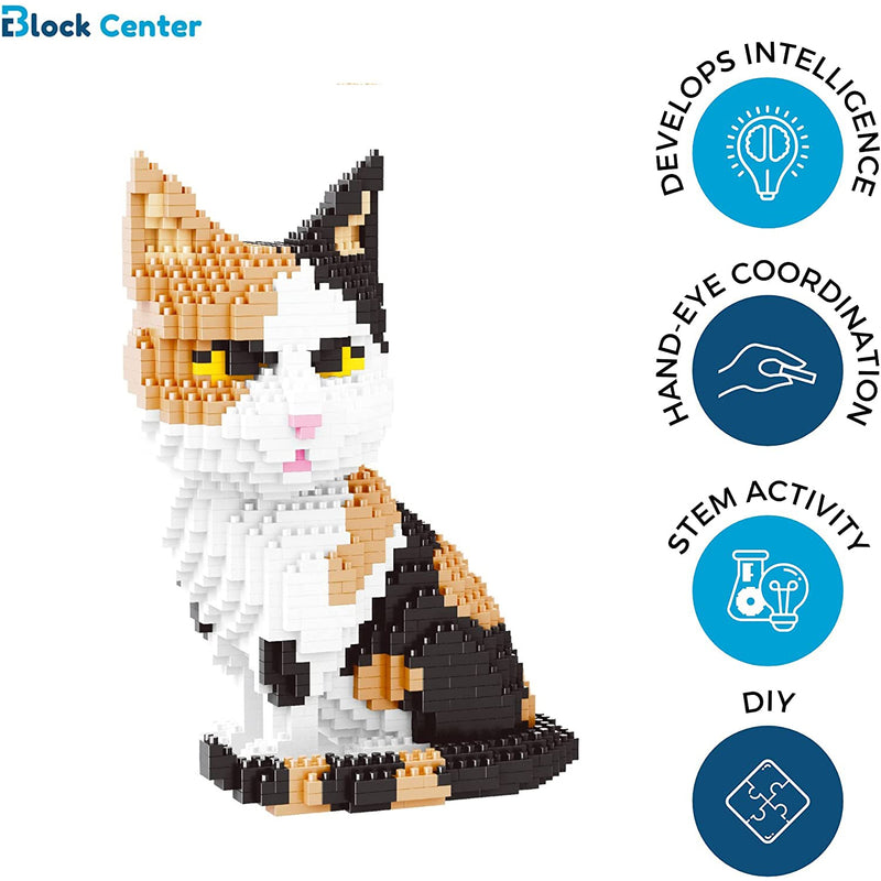 Calico Cat 3D Puzzle Nano Blocks Brookstone