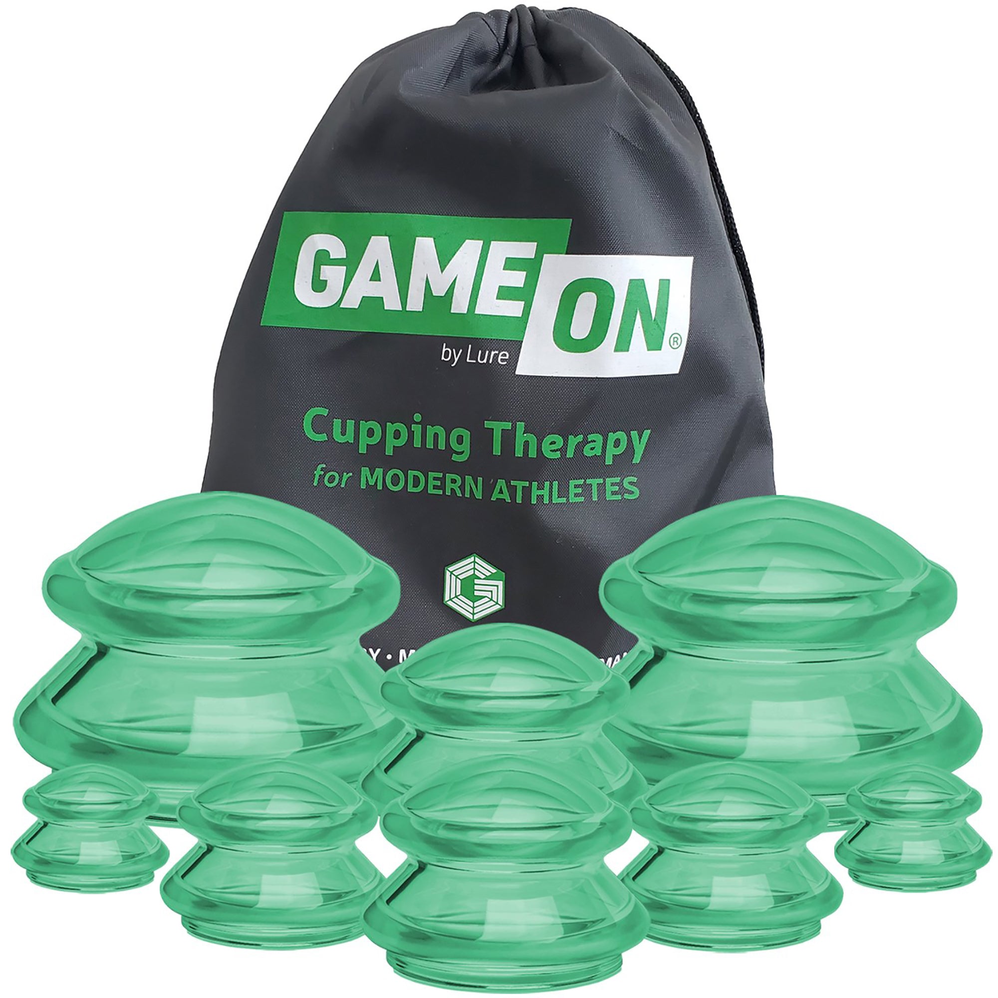 GameOnGear Edge-X Cupping Set, 4 Cups in Green Brookstone