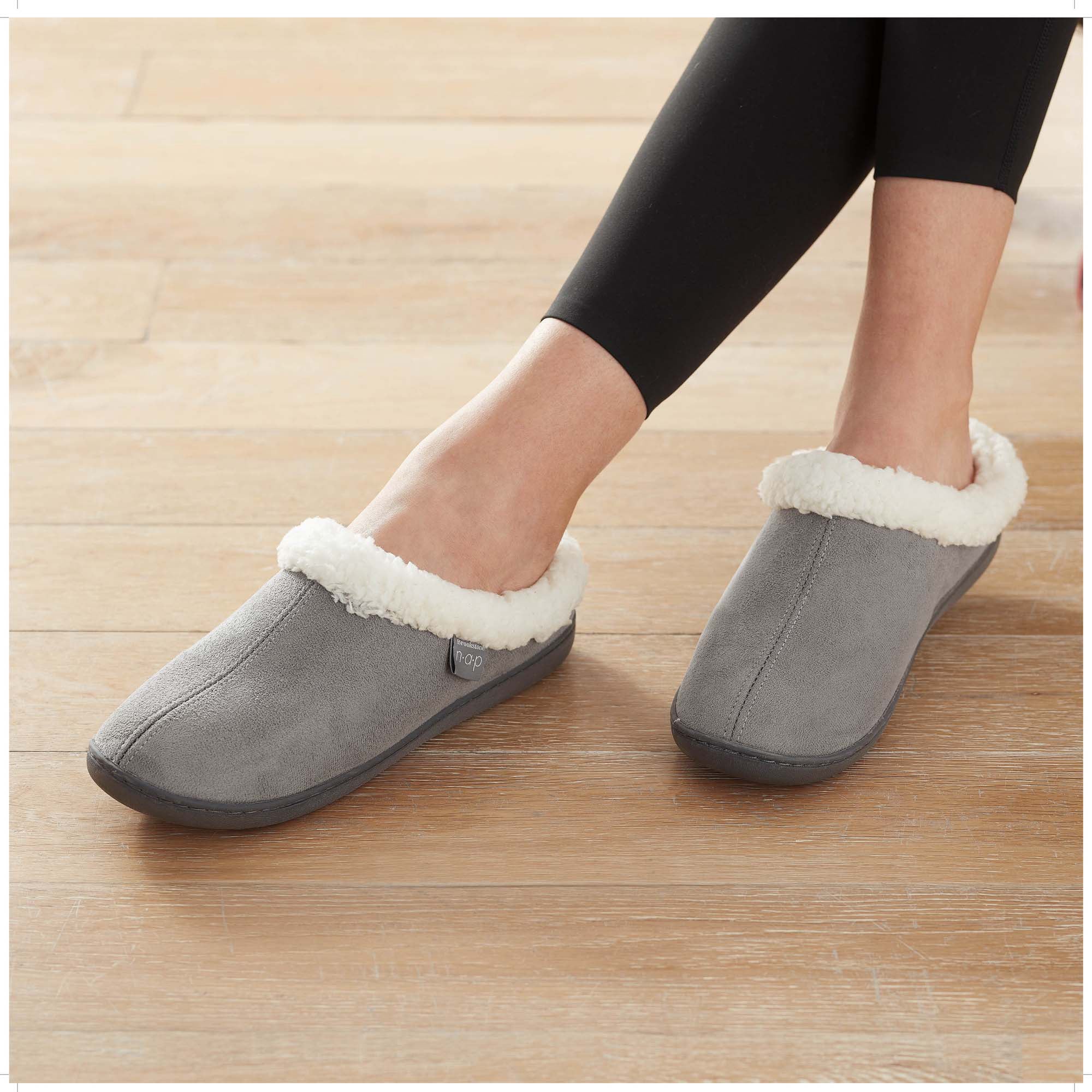 Brookstone Classic Slip On Slippers 