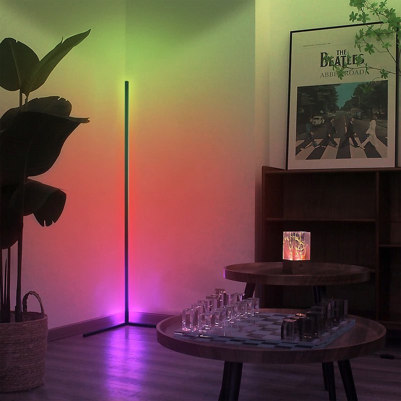 Minimalist LED Corner Floor Lamp - Warm & RGB Emitting Color - Modern  Atmosphere Lighting - Contemporary Living Room Floor Light – Ozarké