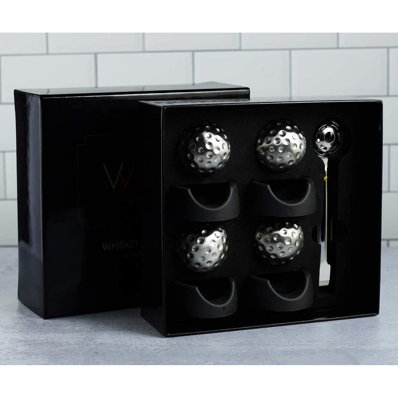 Golf Ball Shaped Stainless Steel Whiskey Stones Chillers