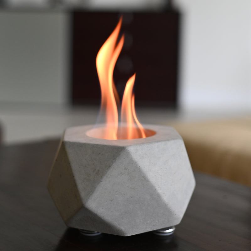 Colsen Hex Small Concrete Tabletop Fire Pit Brookstone