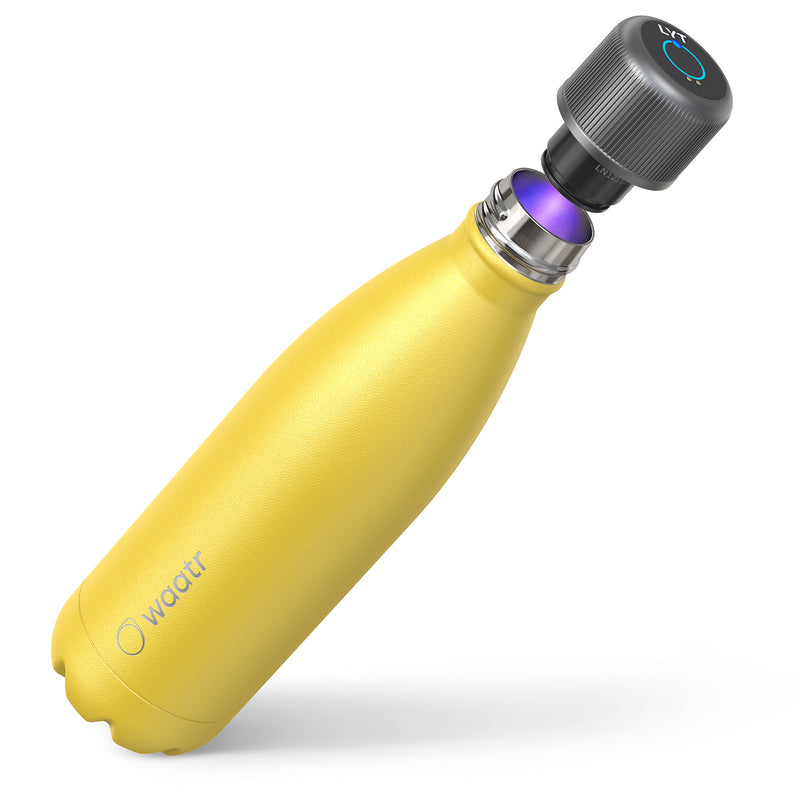 WAATR CrazyCap - Self-Cleaning Water Bottle - Sunshine - Yellow