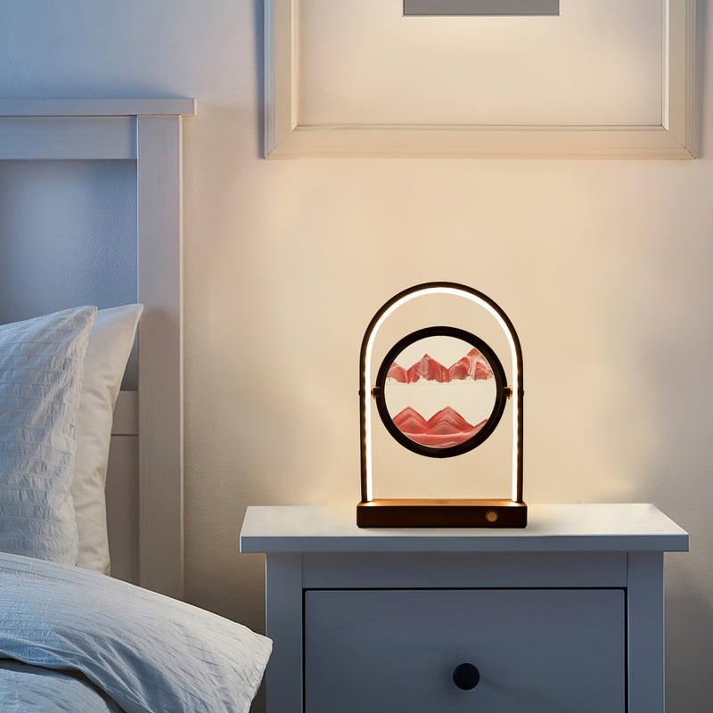 Moving Sand Lamp with Wireless Charger Brookstone