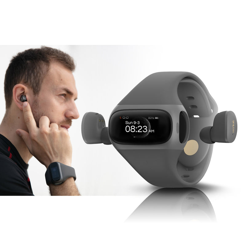 Wearbuds TWS 2 in 1 Smart Watch with BluetoothÃƒÂ‚Ã‚Â Multifunctional  Earphones