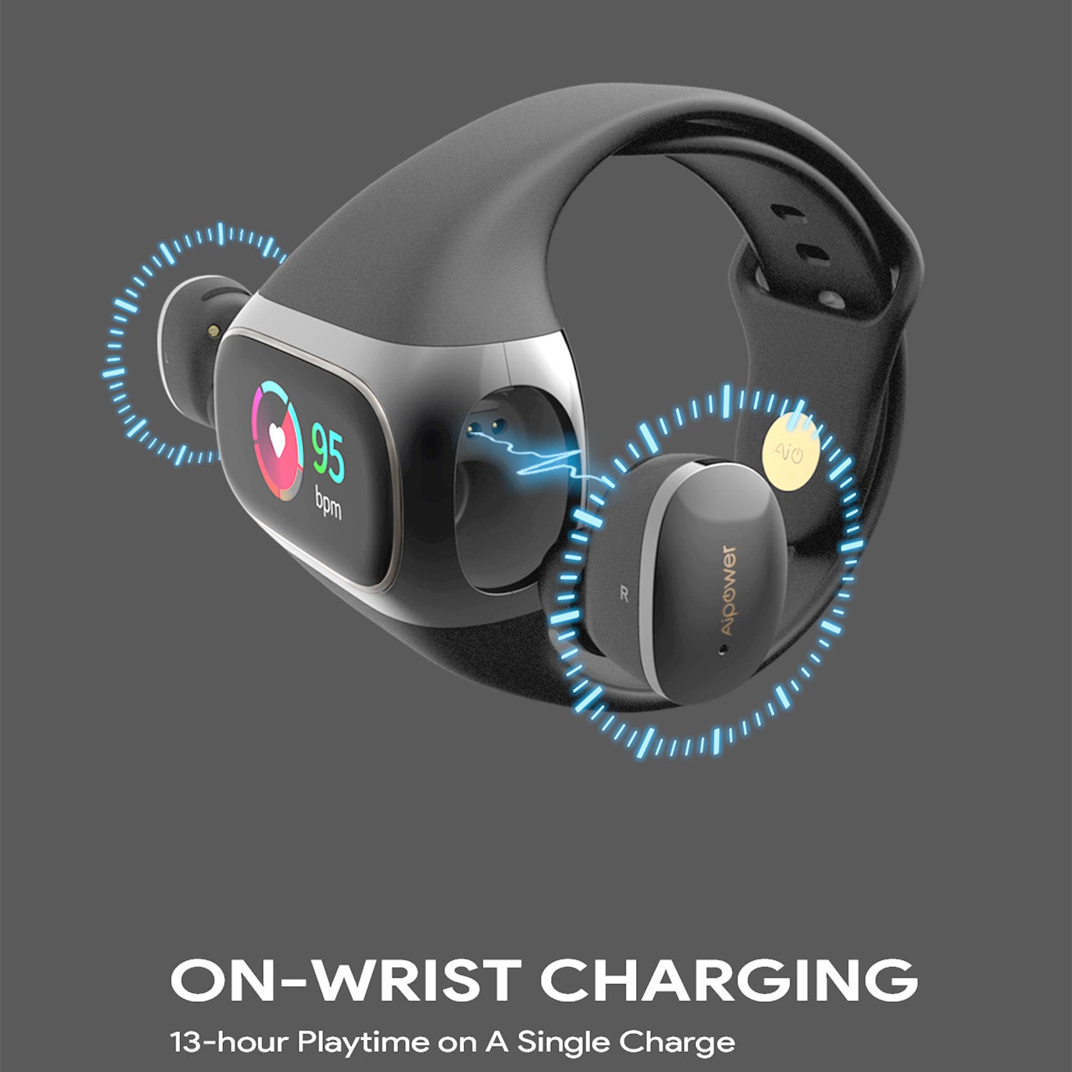 Aipower W28 on-wrist magnetic charging bluetooth| Alibaba.com